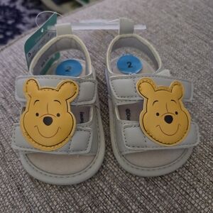 Disney Infant Sandals with Winnie the Pooh - Gray and Yellow